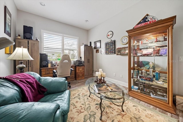 4691 Claremont Park Dr, Bradenton, FL 34211 - living area featuring wood finished floors and recessed lighting