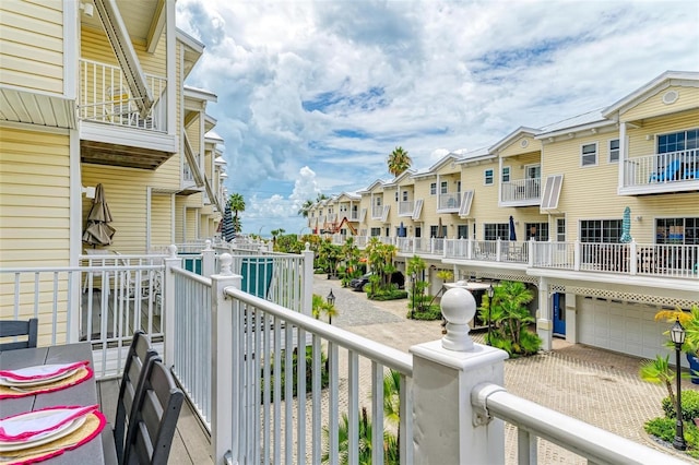 balcony with a residential view