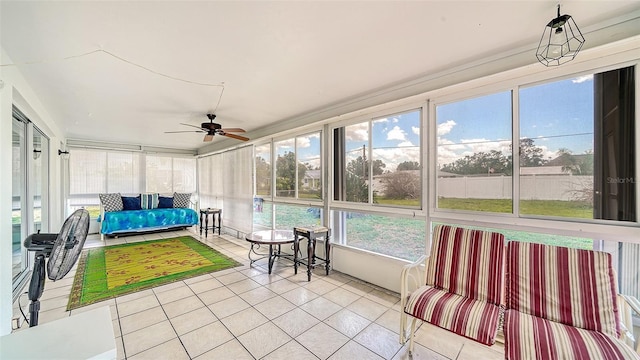 22201 Olean Blvd, Port Charlotte, FL 33952 - sunroom / solarium featuring a ceiling fan