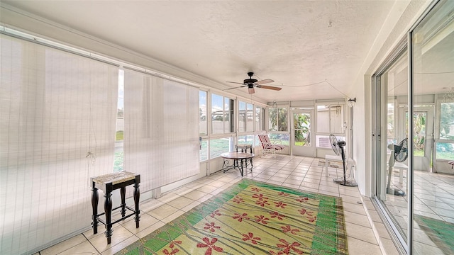 22201 Olean Blvd, Port Charlotte, FL 33952 - sunroom featuring a ceiling fan