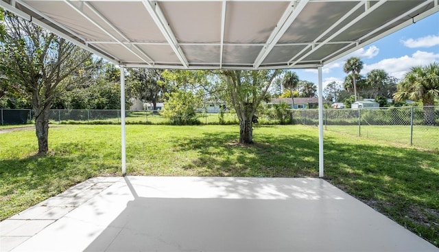 view of patio featuring a fenced backyard