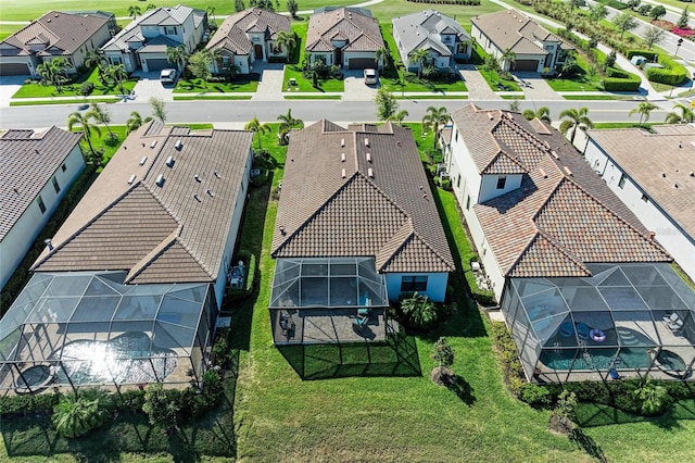 bird's eye view with a residential view