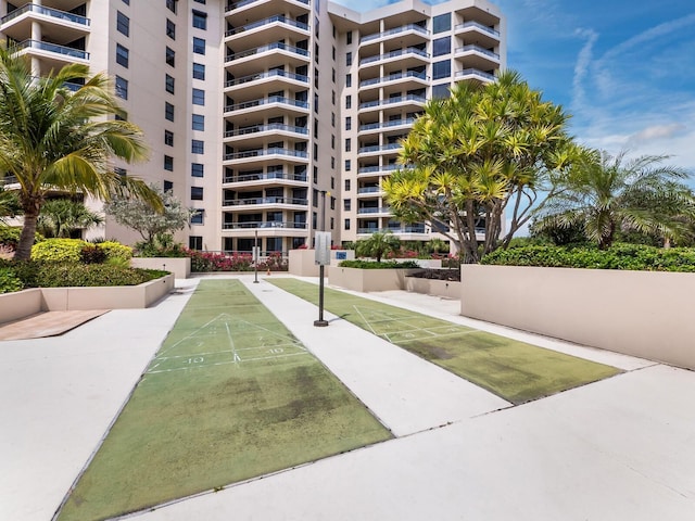 surrounding community featuring shuffleboard