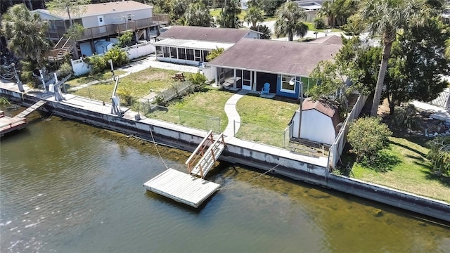 14914 Old Dixie Hwy, Hudson, FL 34667 - drone / aerial view with a water view