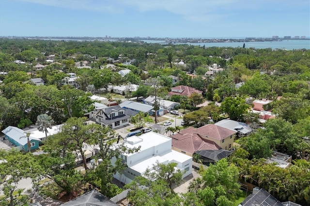 aerial view featuring a residential view