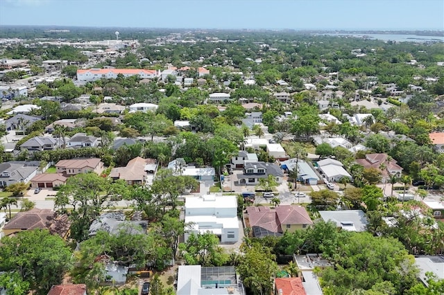 drone / aerial view with a residential view