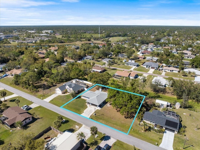 bird's eye view with a residential view