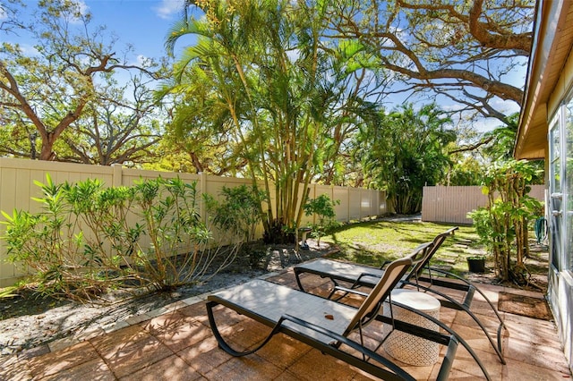 view of patio / terrace featuring a fenced backyard