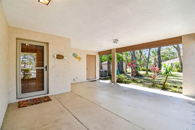 view of patio / terrace featuring central AC unit