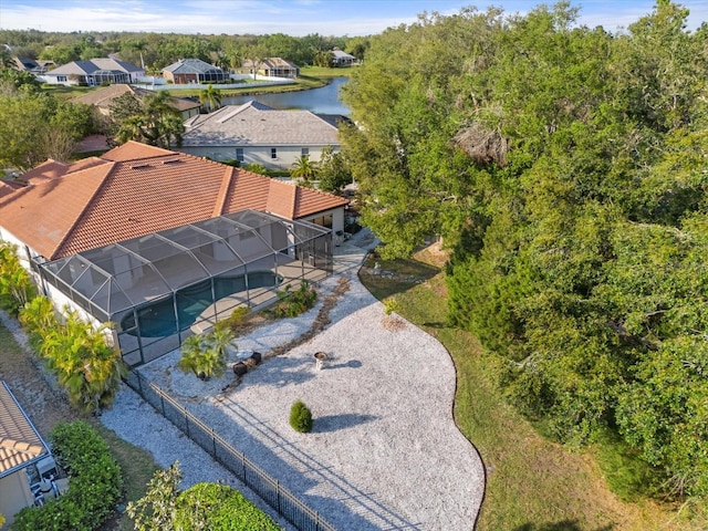 aerial view featuring a residential view