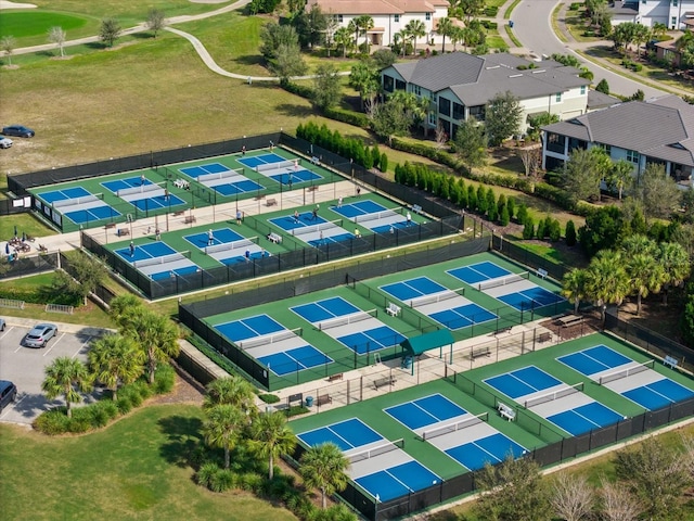 bird's eye view with a residential view