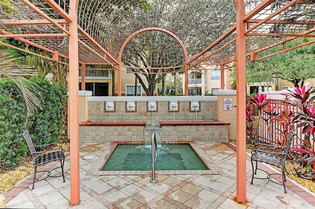 view of patio / terrace with a pergola