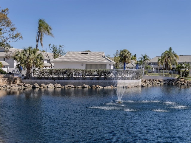 view of water feature