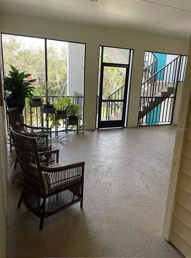 interior space with plenty of natural light