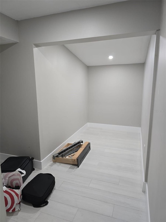 basement featuring baseboards