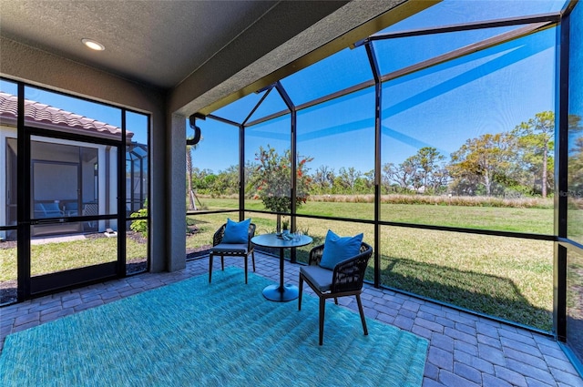 view of sunroom / solarium