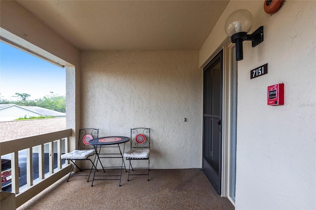 view of balcony