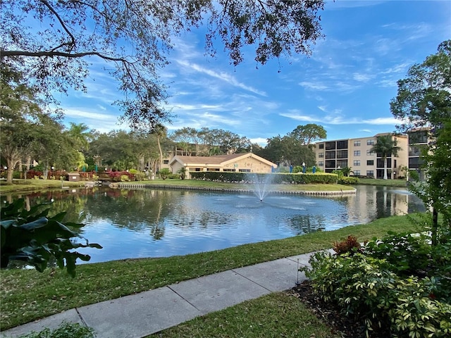 view of water feature