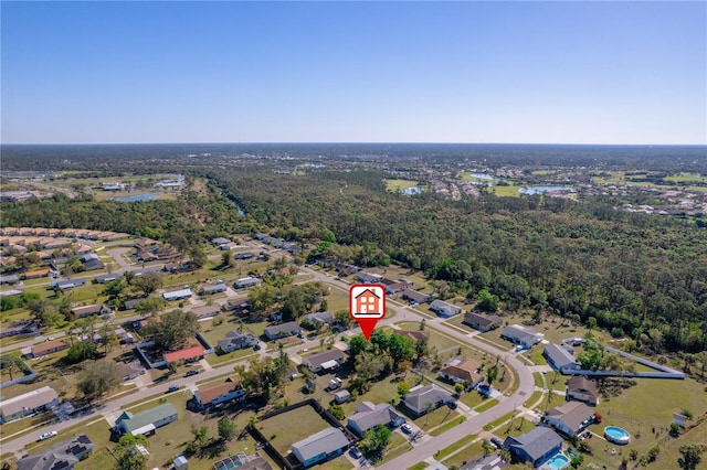 aerial view with a view of trees