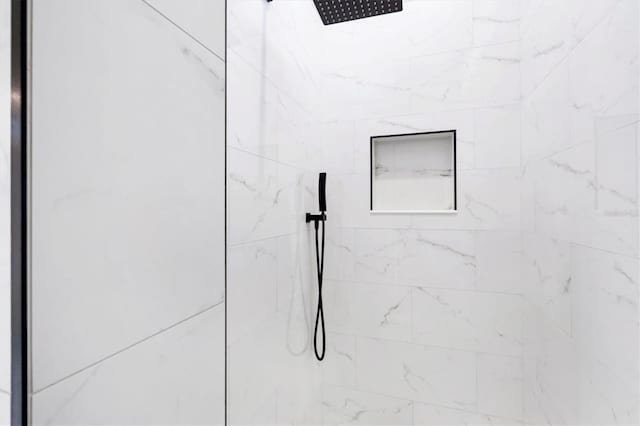 details with tiled shower