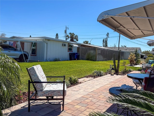 view of patio / terrace with fence