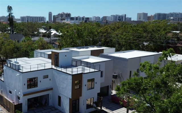 aerial view featuring a city view