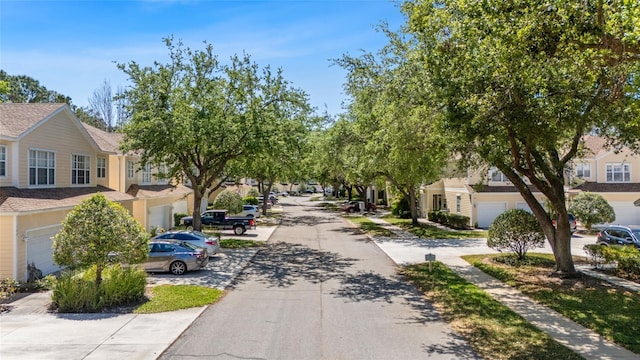 view of street with a residential view