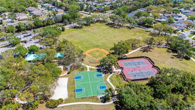 bird's eye view with a residential view