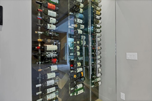 wine cellar with electric panel