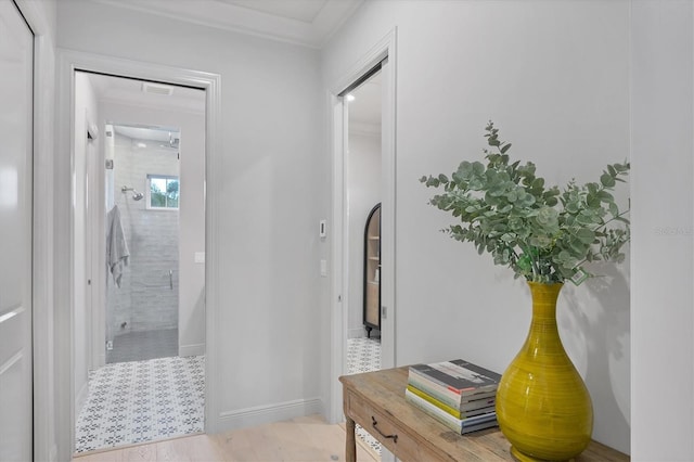 hallway with baseboards