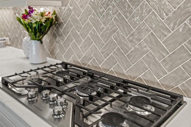 room details with stainless steel gas stovetop