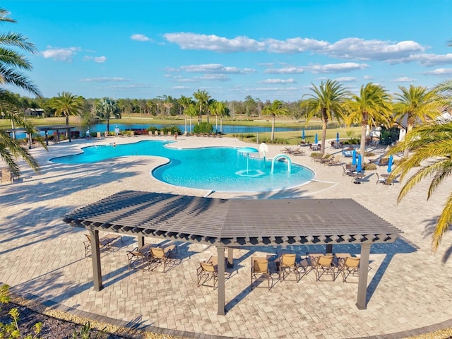 pool featuring a patio