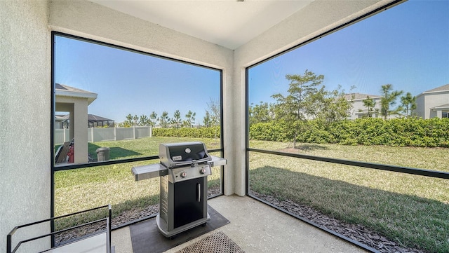 view of sunroom / solarium