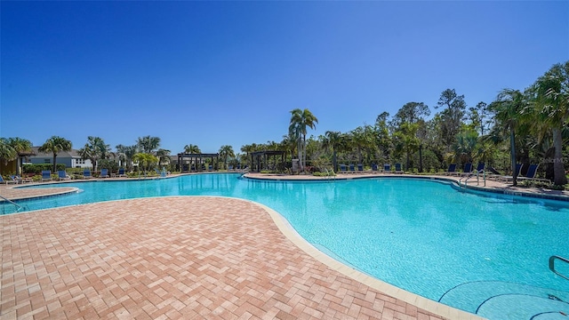 pool featuring a patio