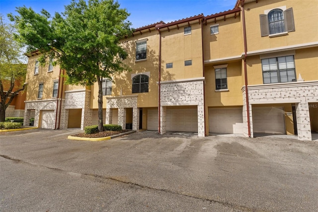 view of property featuring a garage