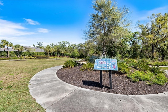 surrounding community featuring a lawn