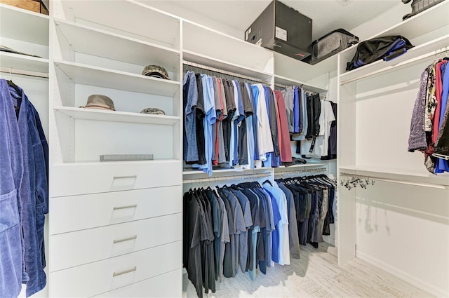 view of walk in closet