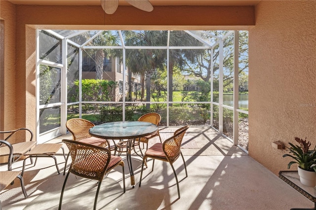 sunroom / solarium featuring plenty of natural light