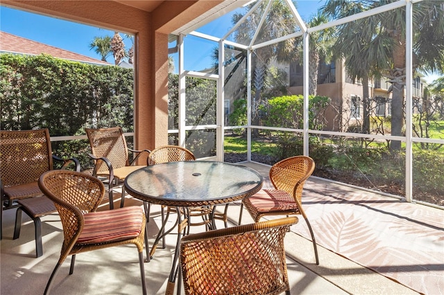 view of sunroom / solarium