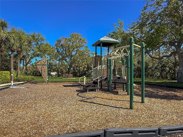 view of community jungle gym