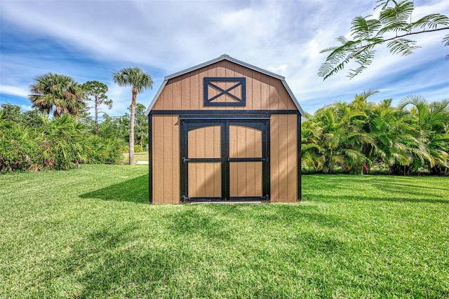 view of shed