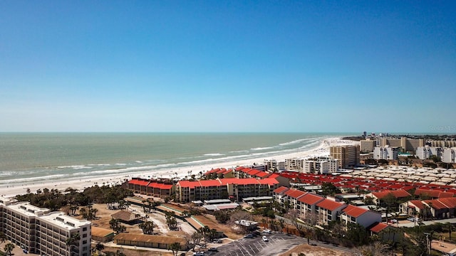 bird's eye view with a view of city, a beach view, and a water view