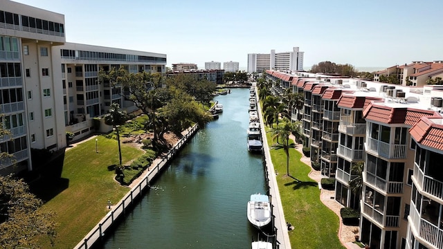 property view of water with a view of city