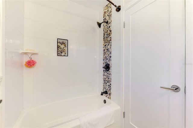 bathroom featuring bathing tub / shower combination