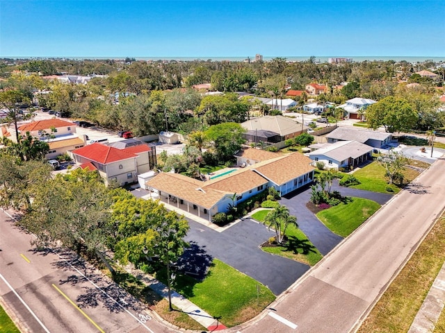 drone / aerial view with a residential view