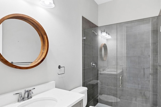 4629 Antrim Dr, Sarasota, FL 34240 - full bath with toilet, vanity, and a stall shower