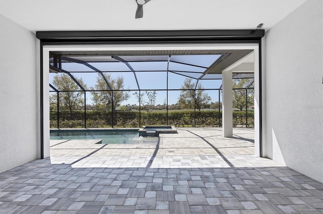 4629 Antrim Dr, Sarasota, FL 34240 - view of patio / terrace featuring a pool with connected hot tub and a lanai