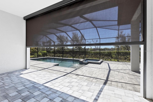4629 Antrim Dr, Sarasota, FL 34240 - view of pool with a lanai, a patio, and a pool with connected hot tub