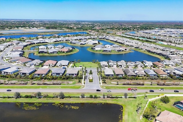 4629 Antrim Dr, Sarasota, FL 34240 - bird's eye view featuring a water view and a residential view