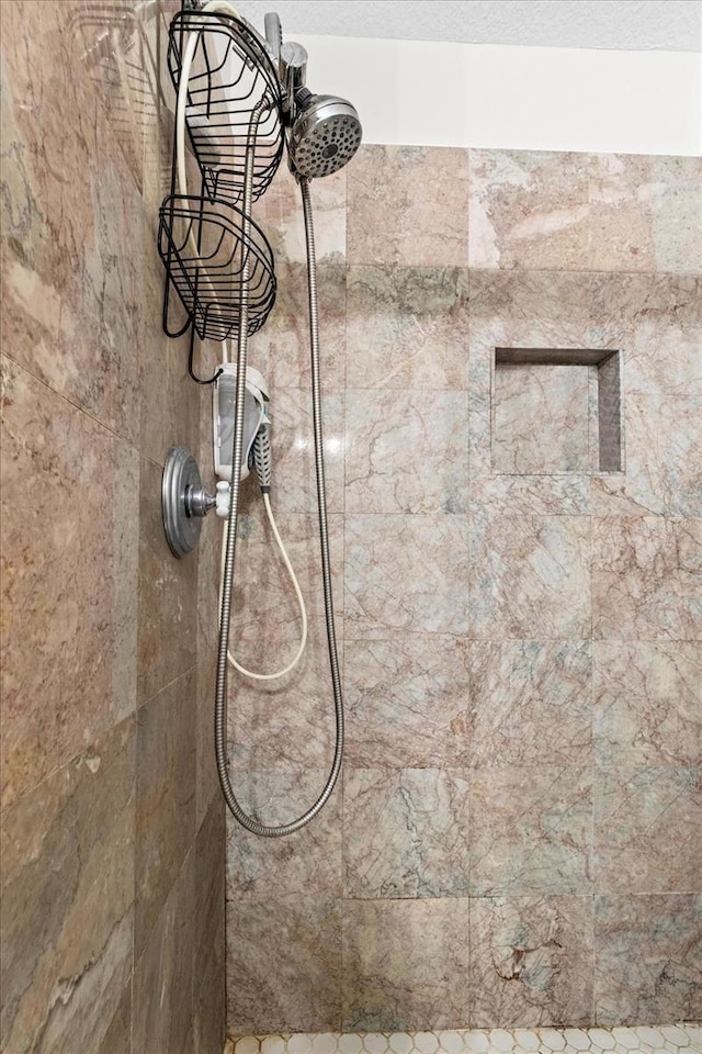 details with tiled shower